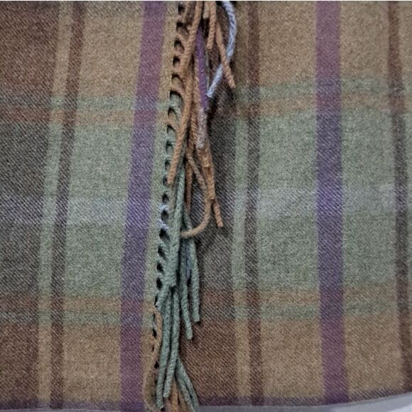 Lauren Ralph Lauren Plaid Fringe Trim Tweed Mini Skirt Size 6-12 - Picture 7 of 9